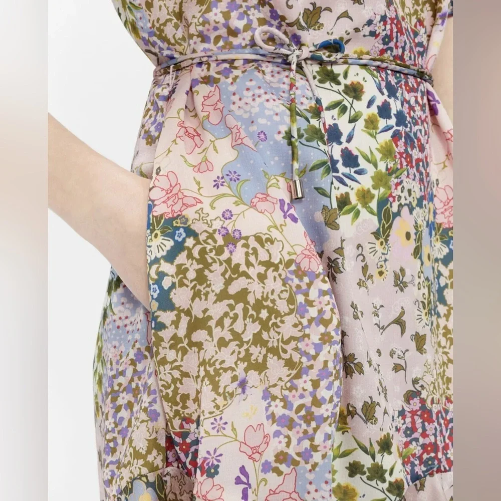 Ted Baker Lalu urban printed fluted hem mini dress, Size 2 - Picture 5 of 16